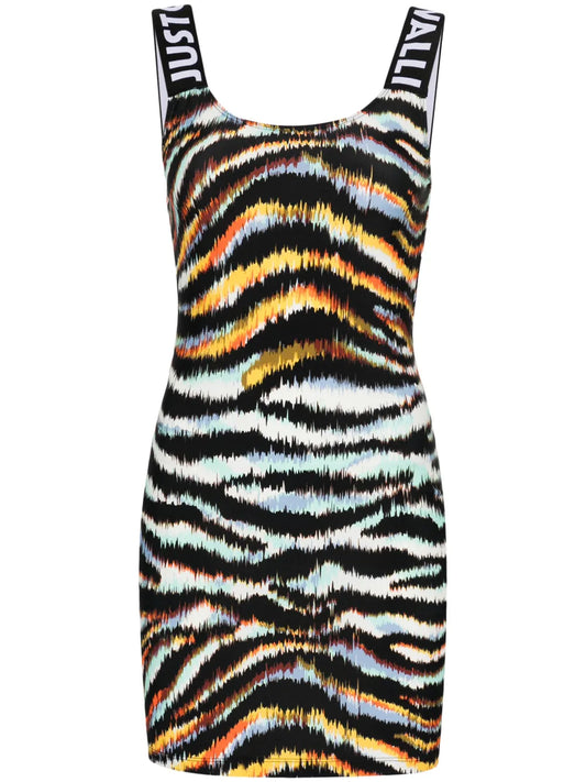 Ikat-Print Jersey Mini Dress