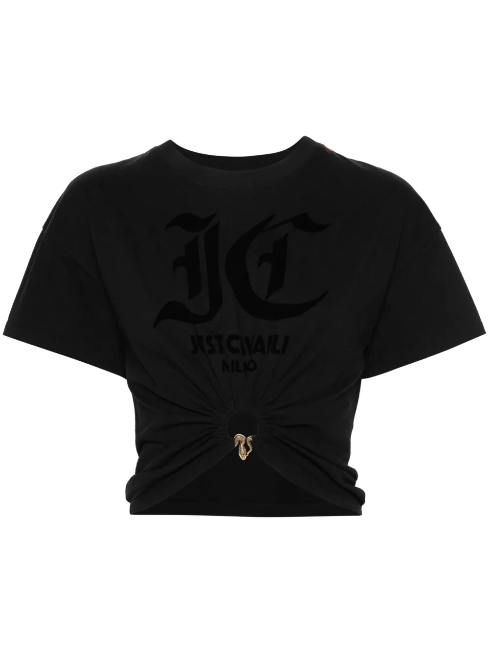 Flocked Logo Cropped Top