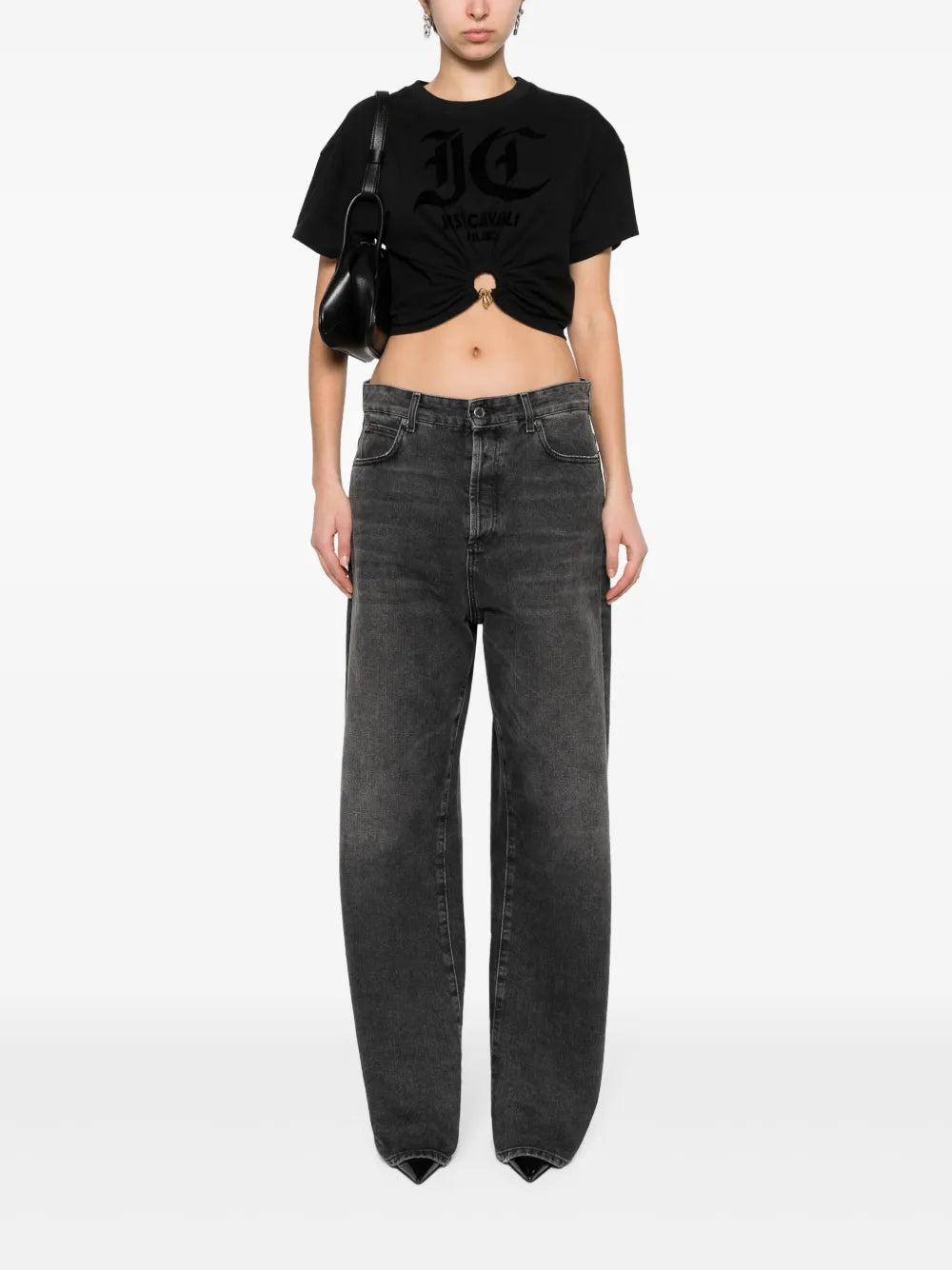 Flocked Logo Cropped Top