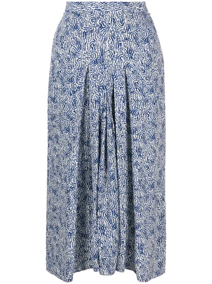 Eolia Abstract-Print Midi Skirt