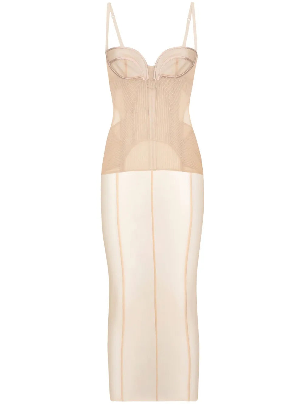 Sheer Tulle Bustier Dress