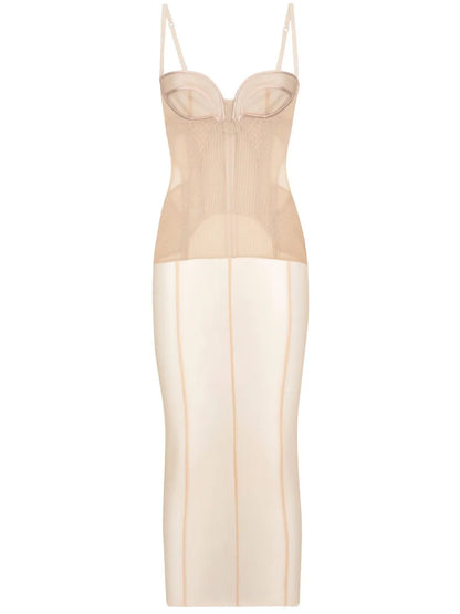 Sheer Tulle Bustier Dress