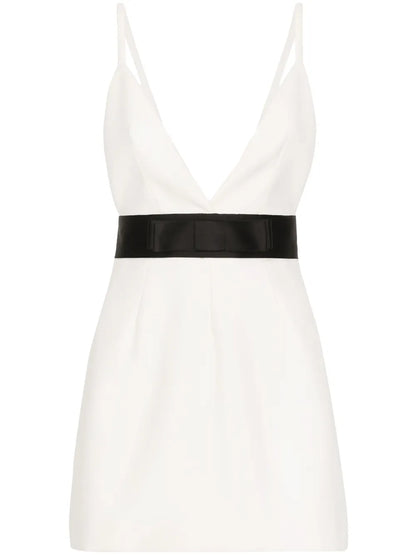 Layered Virgin Wool-Blend Minidress