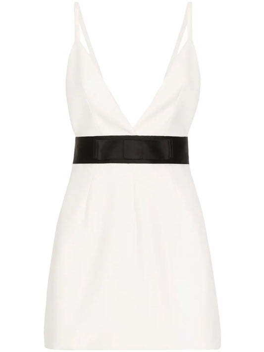 Layered Virgin Wool-Blend Minidress