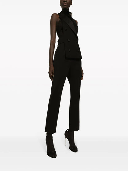 Open-Back Virgin Wool-Blend Waistcoat