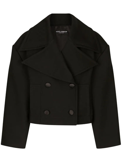 Double-Breasted Cropped Jacket