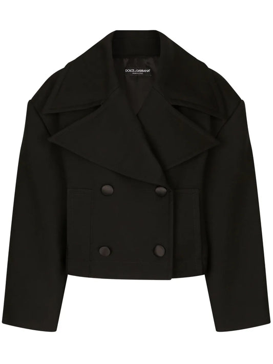 Double-Breasted Cropped Jacket