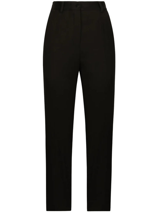 Virgin Wool-Blend Trousers