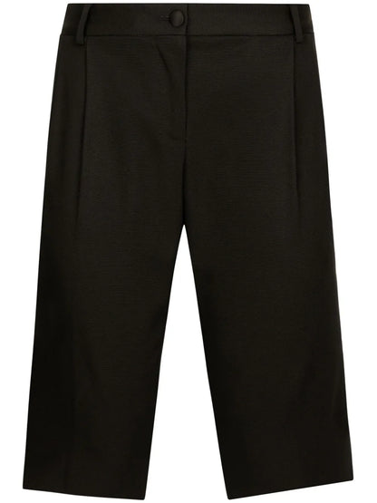 Pleat-Detail Tailored Shorts