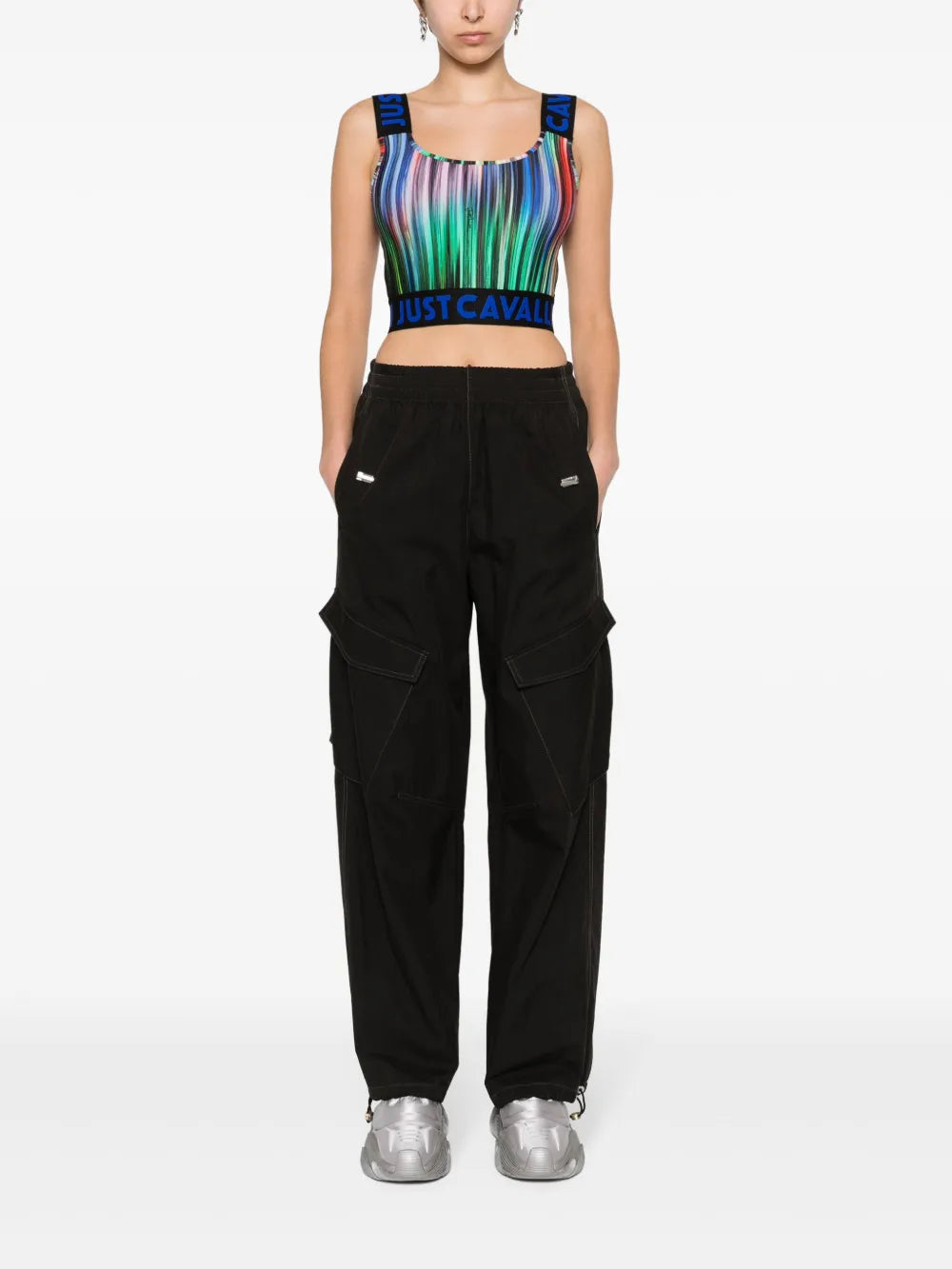 Ikat-Print Crop Top