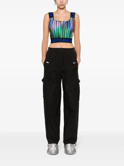 Ikat-Print Crop Top