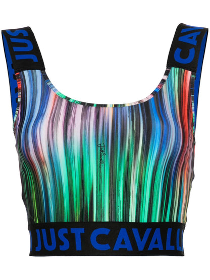 Ikat-Print Crop Top