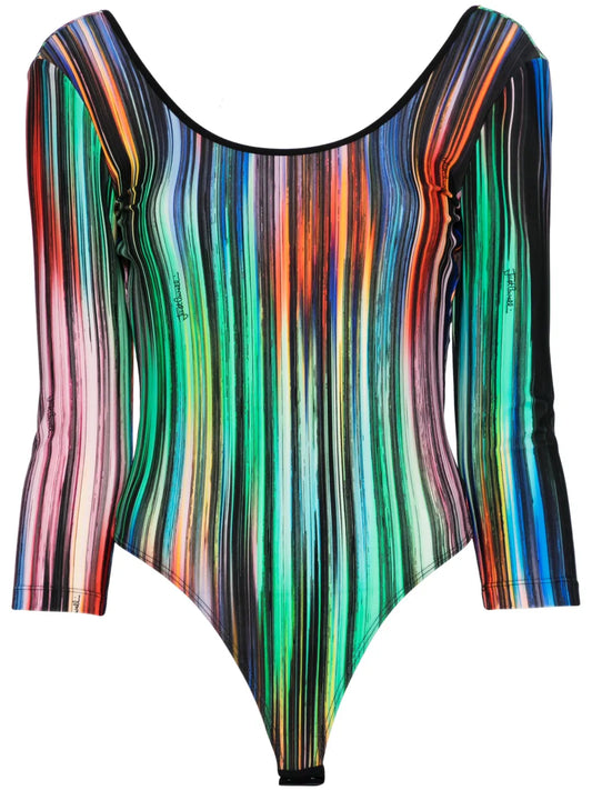 Ikat-Print Bodysuit