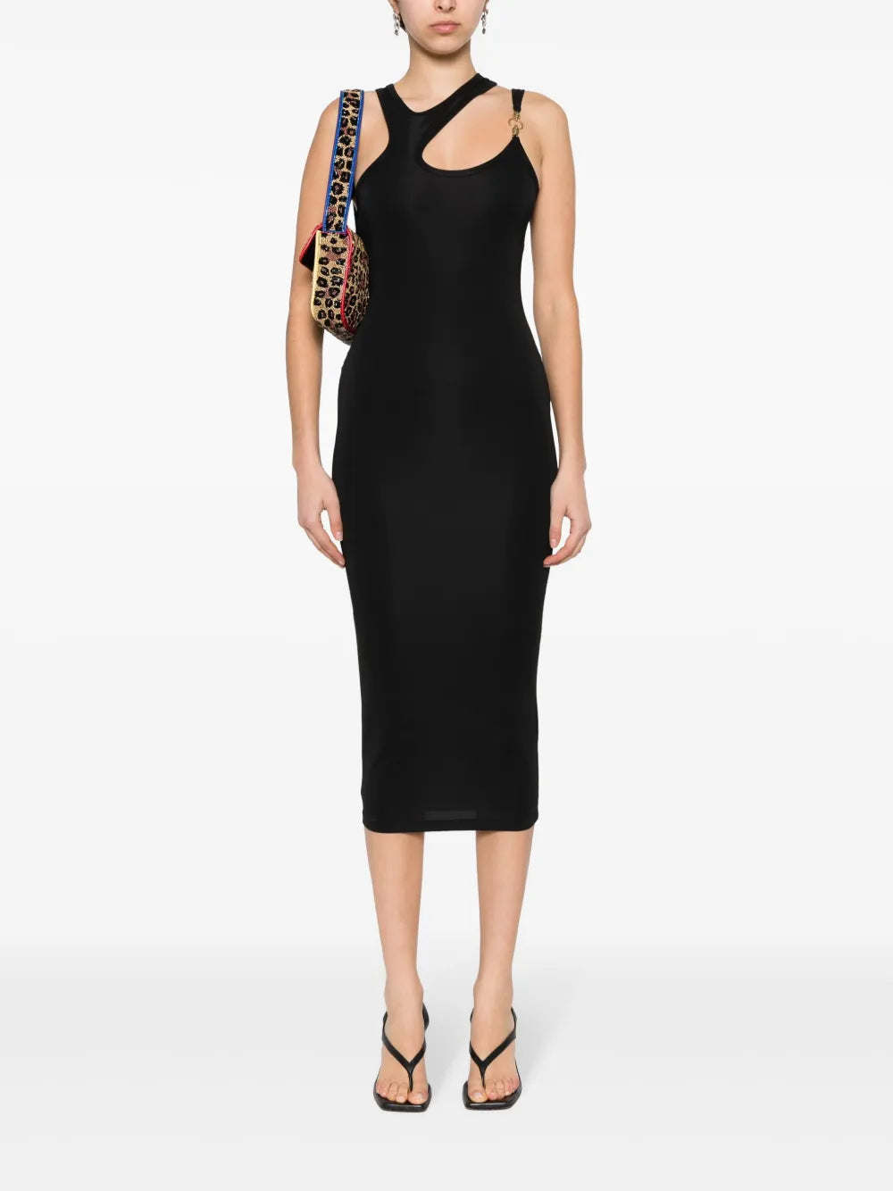 Cut-Out Jersey Midi Dress