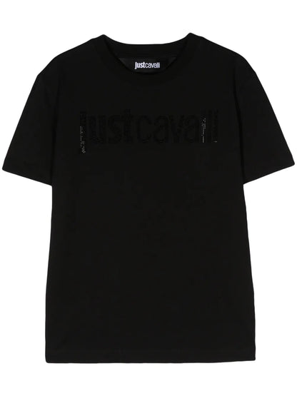 Rhinestone-Embellished Cotton T-Shirt