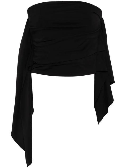 Strapless Draped Crop Top