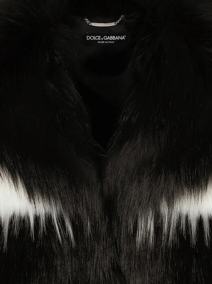 Striped Faux-Fur Coat