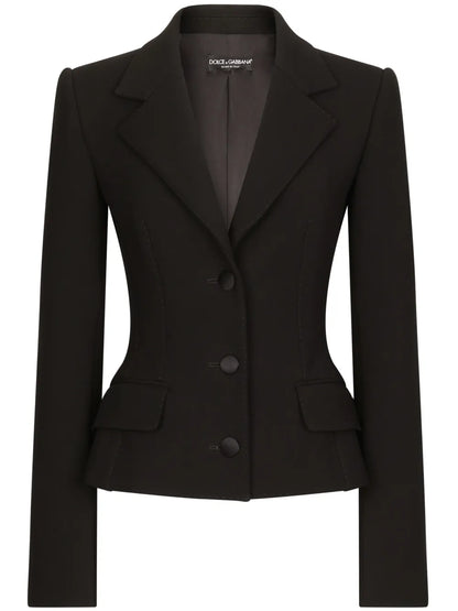 Virgin Wool-Blend Blazer