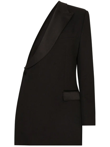 One-Shoulder Asymmetric Blazer