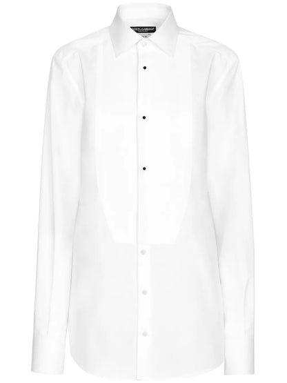 Bib-Front Cotton Shirt