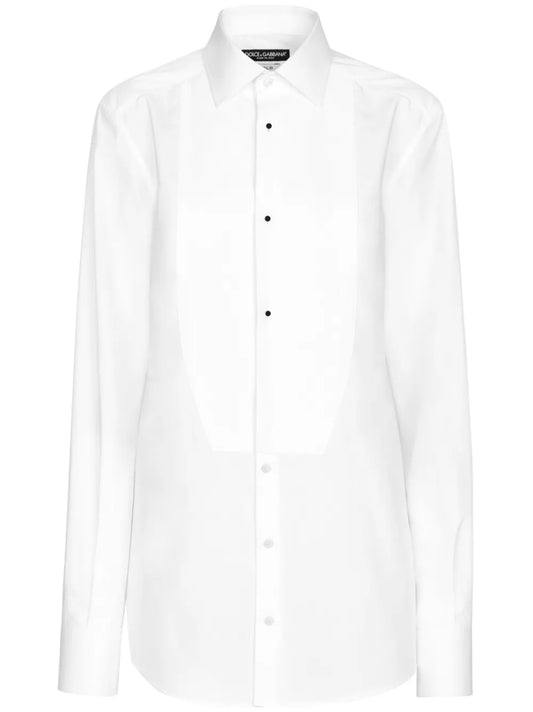 Bib-Front Cotton Shirt