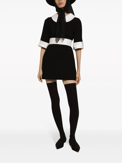 Peter Pan Collar Virgin Wool Minidress