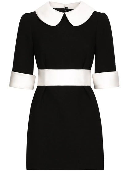 Peter Pan Collar Virgin Wool Minidress