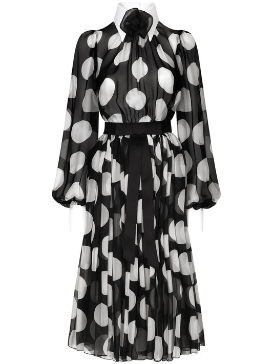 Polka-Dot Print Dress