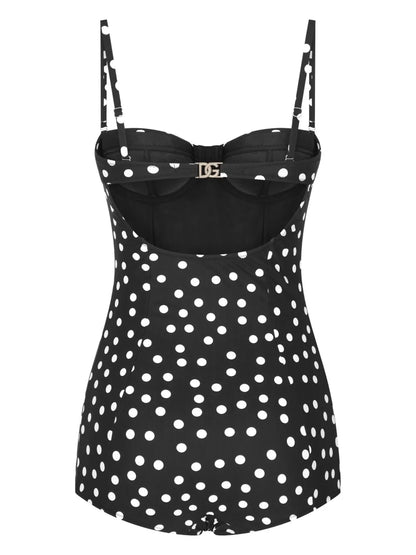Polka-Dot Balconette Swimsuit