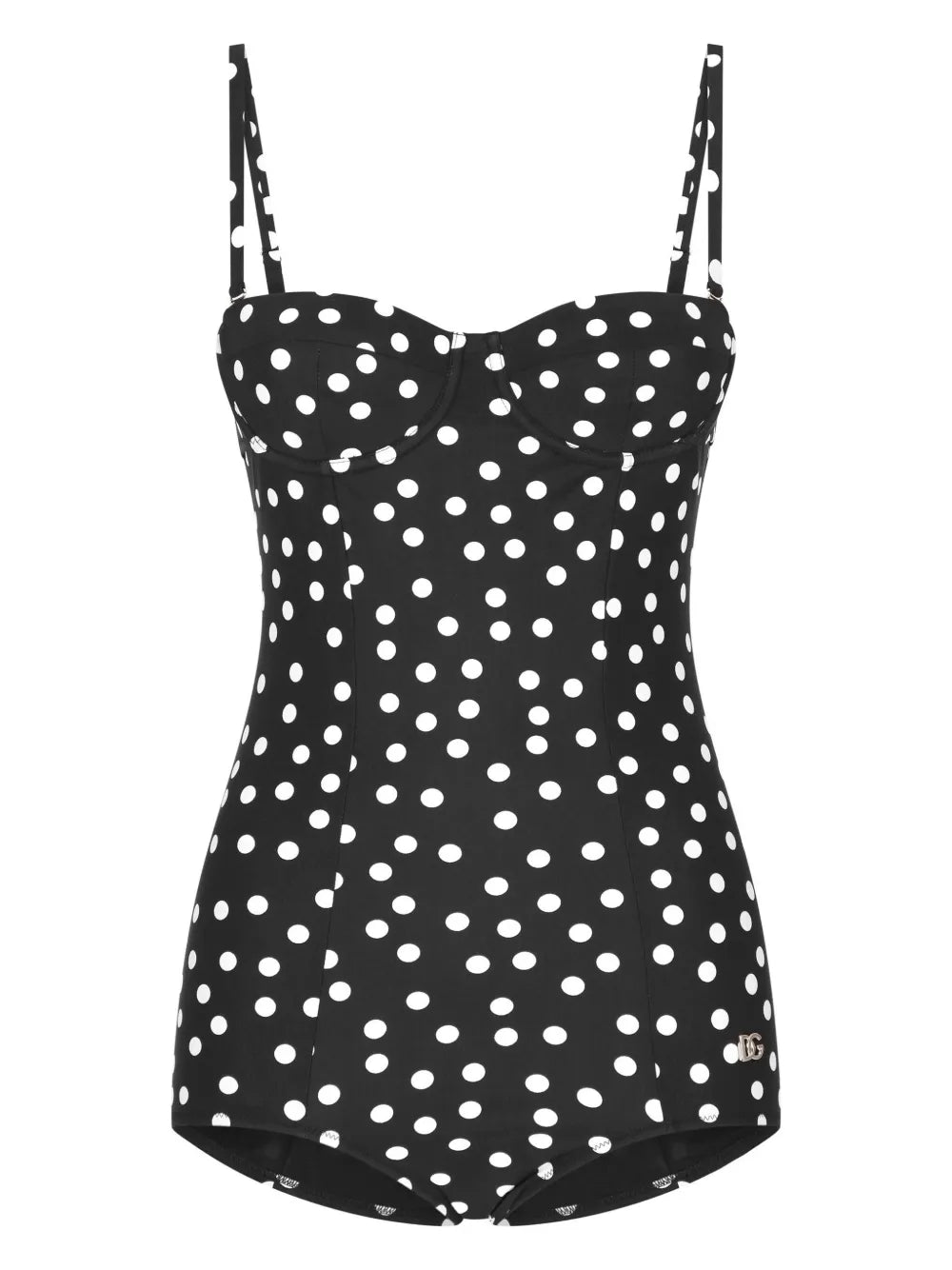 Polka-Dot Balconette Swimsuit