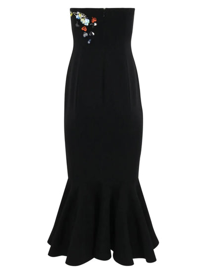 Juniper Floral-Appliqué Midi Dress