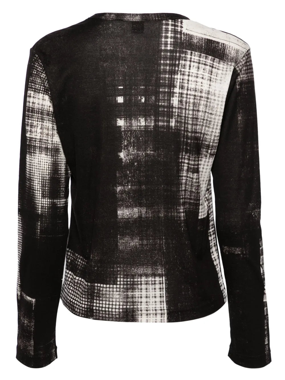 Abstract-Print Fine-Knit Jumper