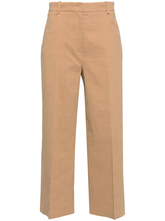 Protesilao Linen Blend Cropped Trousers