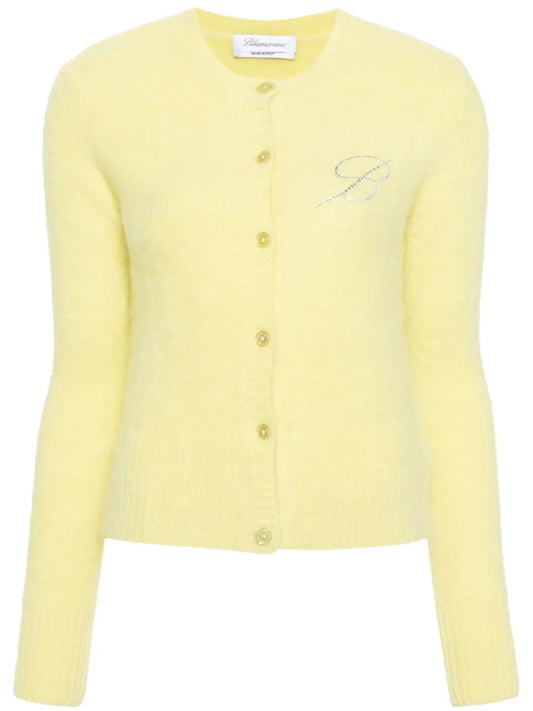 Crystal-Embellished Knitted Cardigan