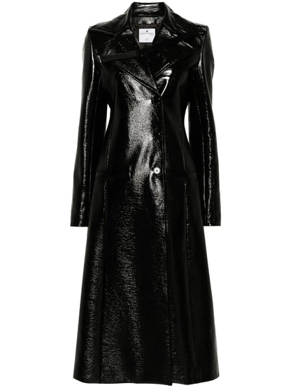 Heritage Vinyl Faux-Leather Trench Coat