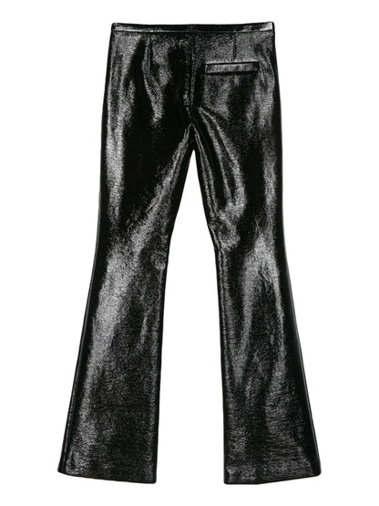 Snaps Vinyl Flared Trousers