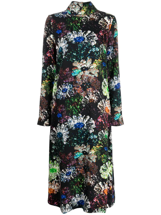 Mille Satin Midi Dress