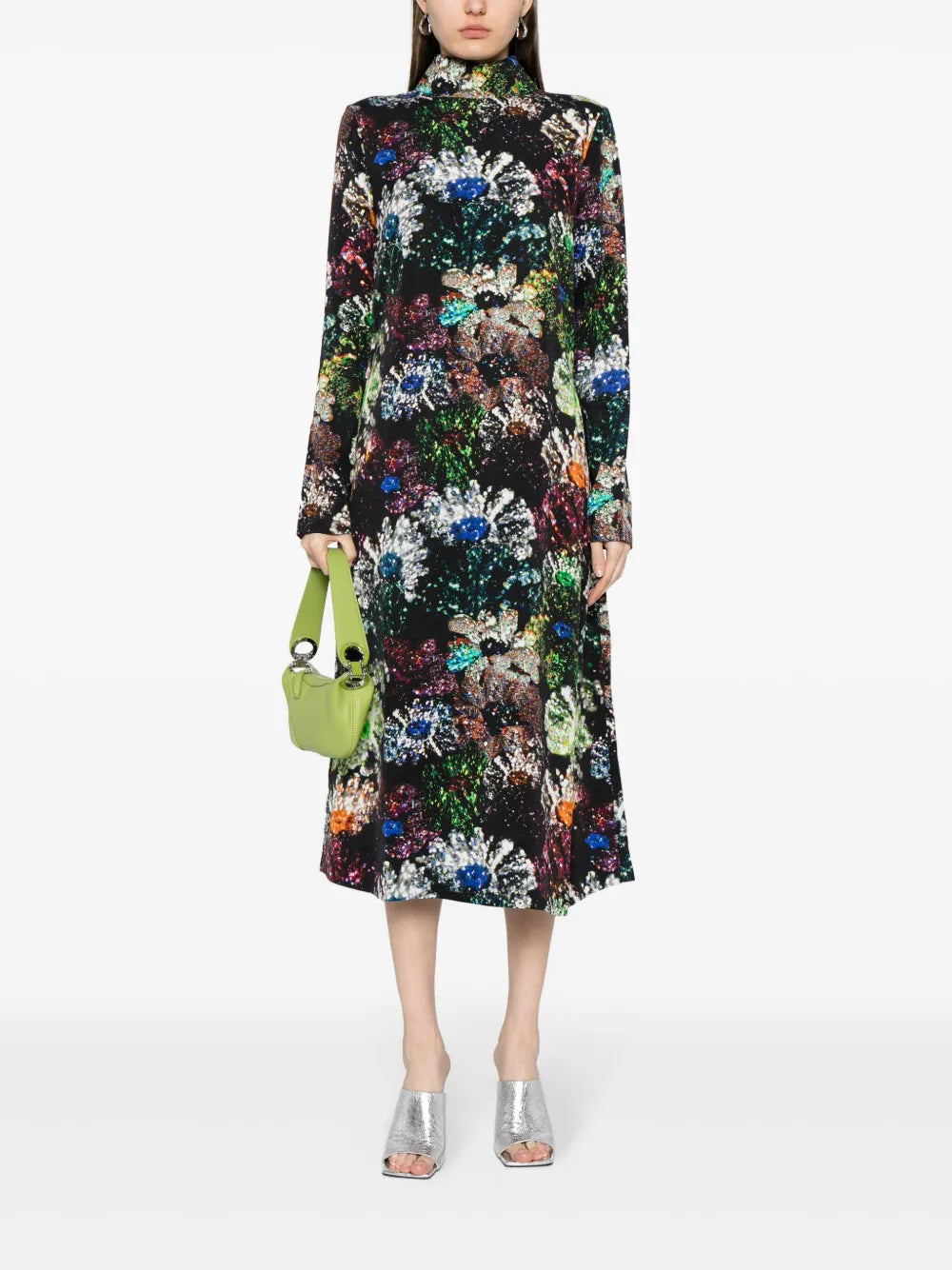 Mille Satin Midi Dress