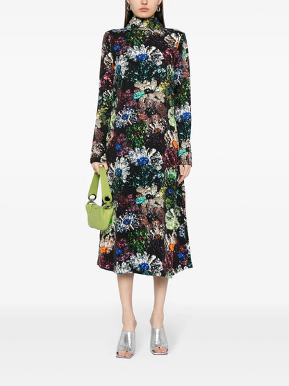 Mille Satin Midi Dress