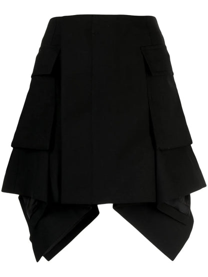 High-Waisted Asymmetric Mini Skirt