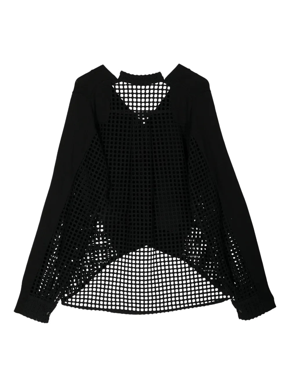 V-Neck Open-Knit Cardigan