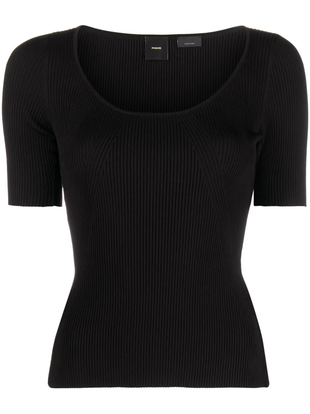 Round-Neck Ribbed T-Shirt