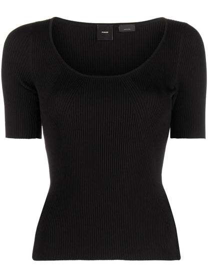 Round-Neck Ribbed T-Shirt