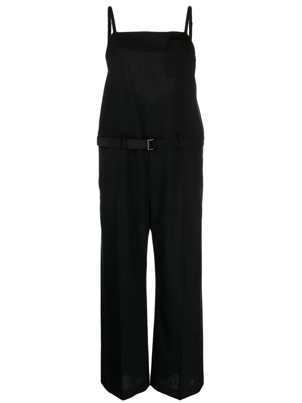 Belted Wool-Blend Jumpsuit