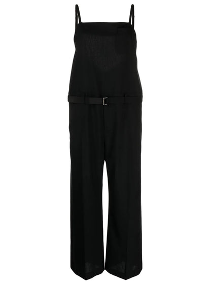Belted Wool-Blend Jumpsuit