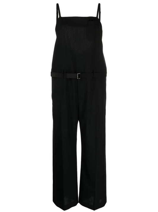 Belted Wool-Blend Jumpsuit