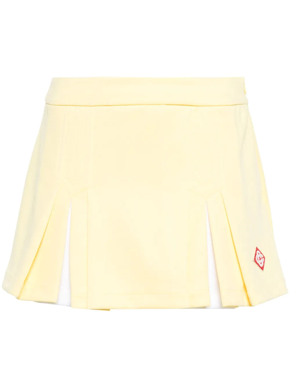 Logo-Embroidered Pleated Miniskirt