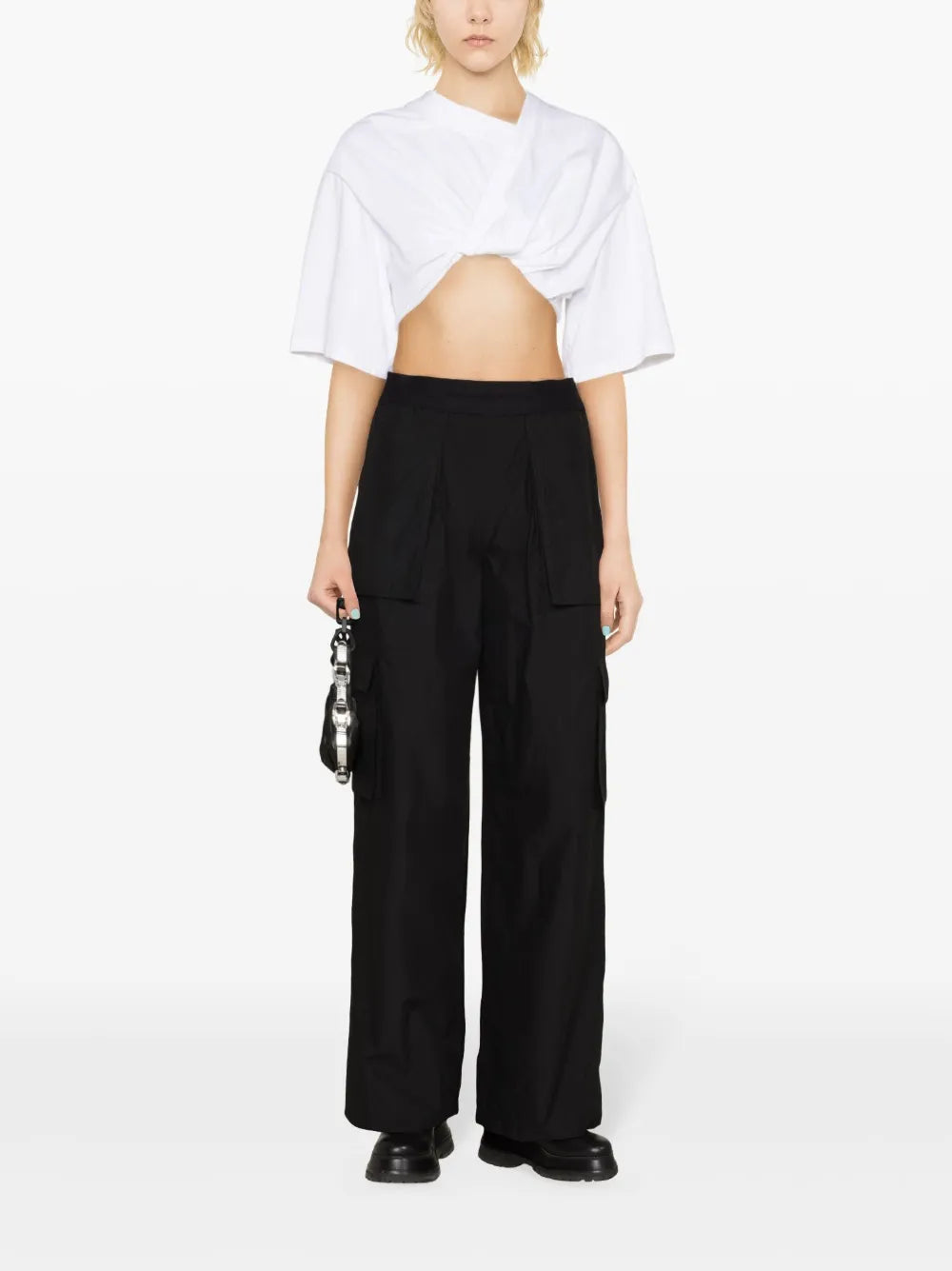 Logo-Waistband Cargo-Pockets Trousers