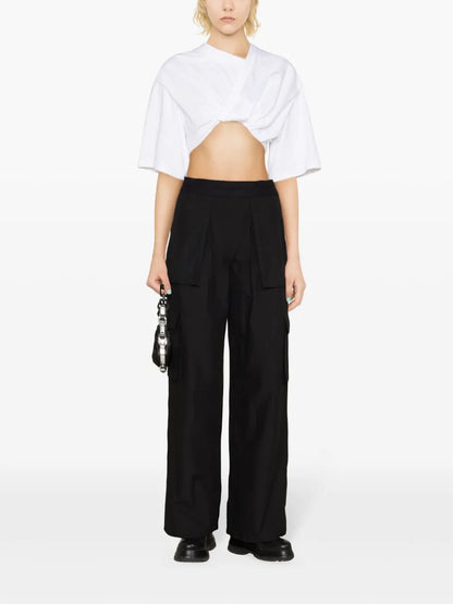 Logo-Waistband Cargo-Pockets Trousers
