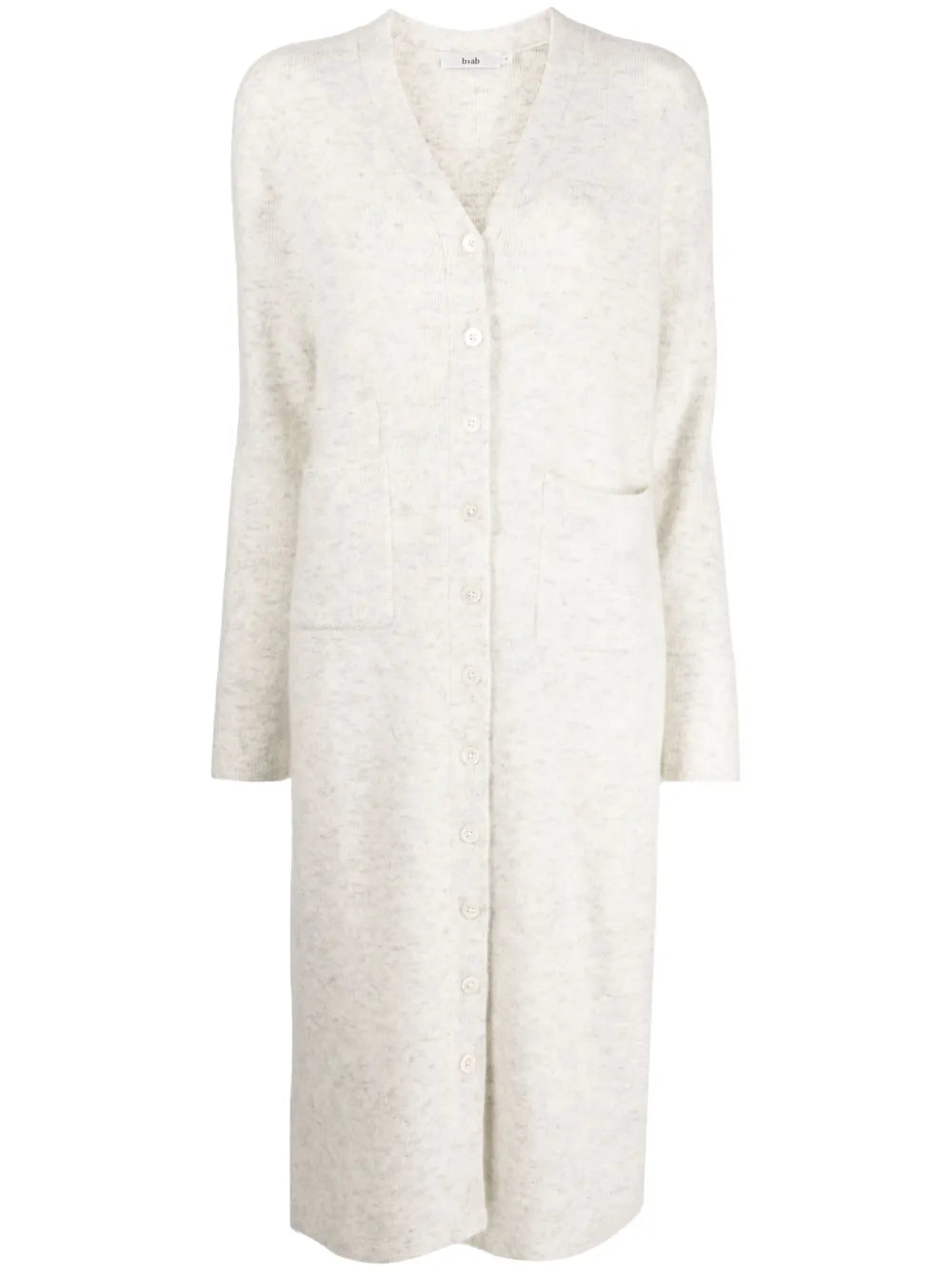 Brushed-Effect Fine-Knit Cardigan